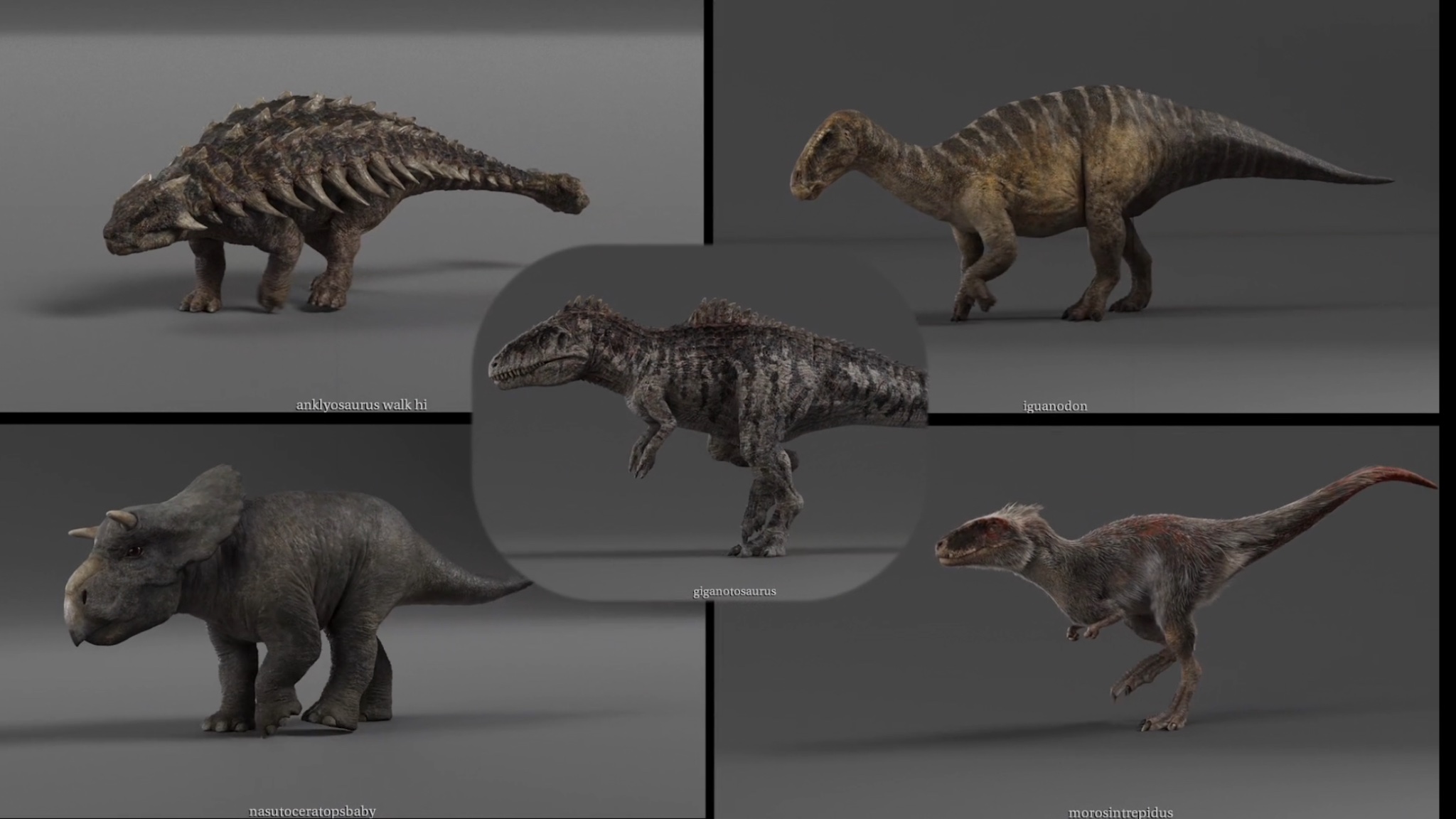 Between these Gigantosaurus models across all media, which of