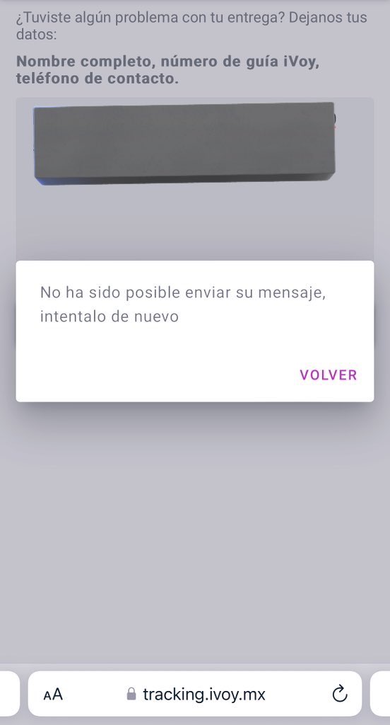 chelitapilu's tweet photo. @iVoy_ no he recibido mi paquete y su página no funciona, no hay manera de comunicarse con ustedes #teodioivoy #pesimoservicioivoy https://t.co/9NaCdzaAEZ