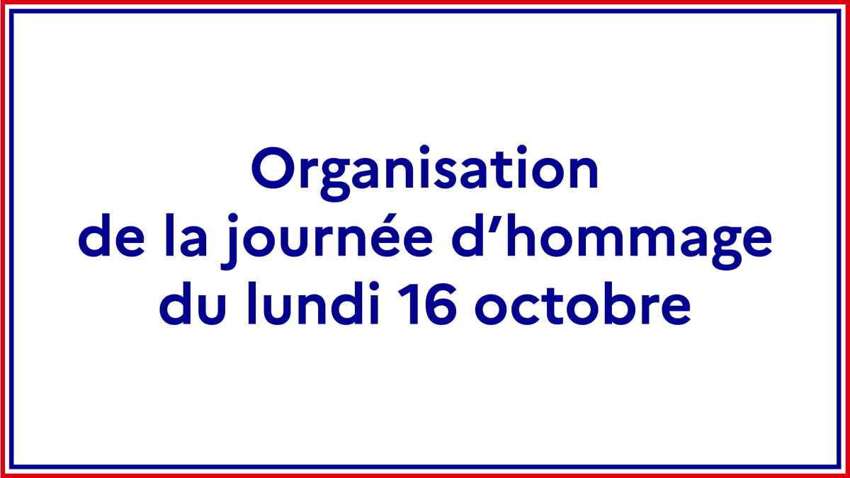 ⚫️ Les cours sont annulés pour les collégiens et lycéens jusqu’à 10h lundi, pour permettre à la communauté éducative de se retrouver et de préparer le retour des élèves. ⚫️ Une minute de silence à 14h dans chaque classe en mémoire des victimes des attentats commis contre…