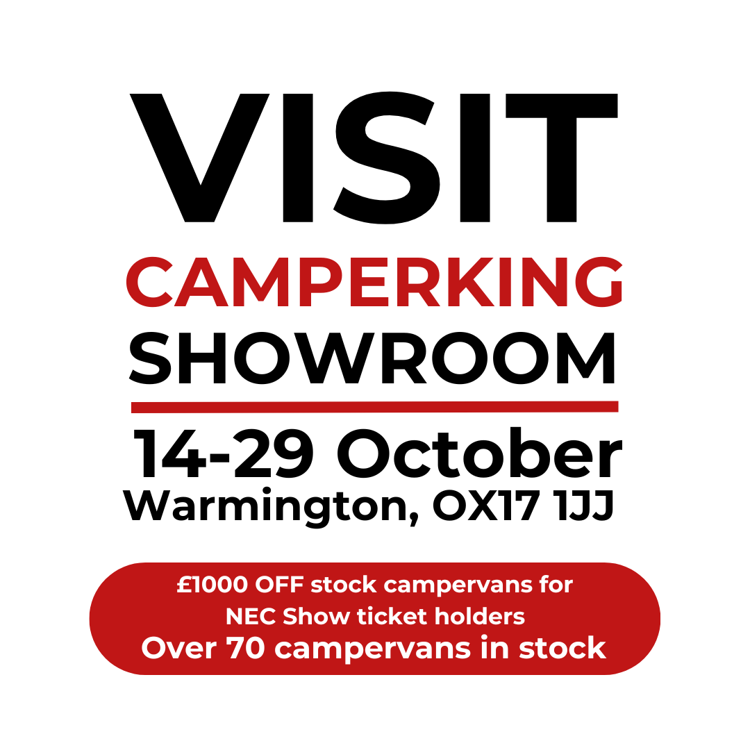 CamperKingLtd's tweet photo. Bring your NEC ticket to CamperKing and we will give you £1k off any campervan from our forecourt!

If you’re heading to NEC this week and you’re looking for a camper, it will pay to visit CKHQ.

We’re just 35 minutes from the NEC and we have over 70 campervans to choose from! 🔥 https://t.co/wmUHpcX7sY
