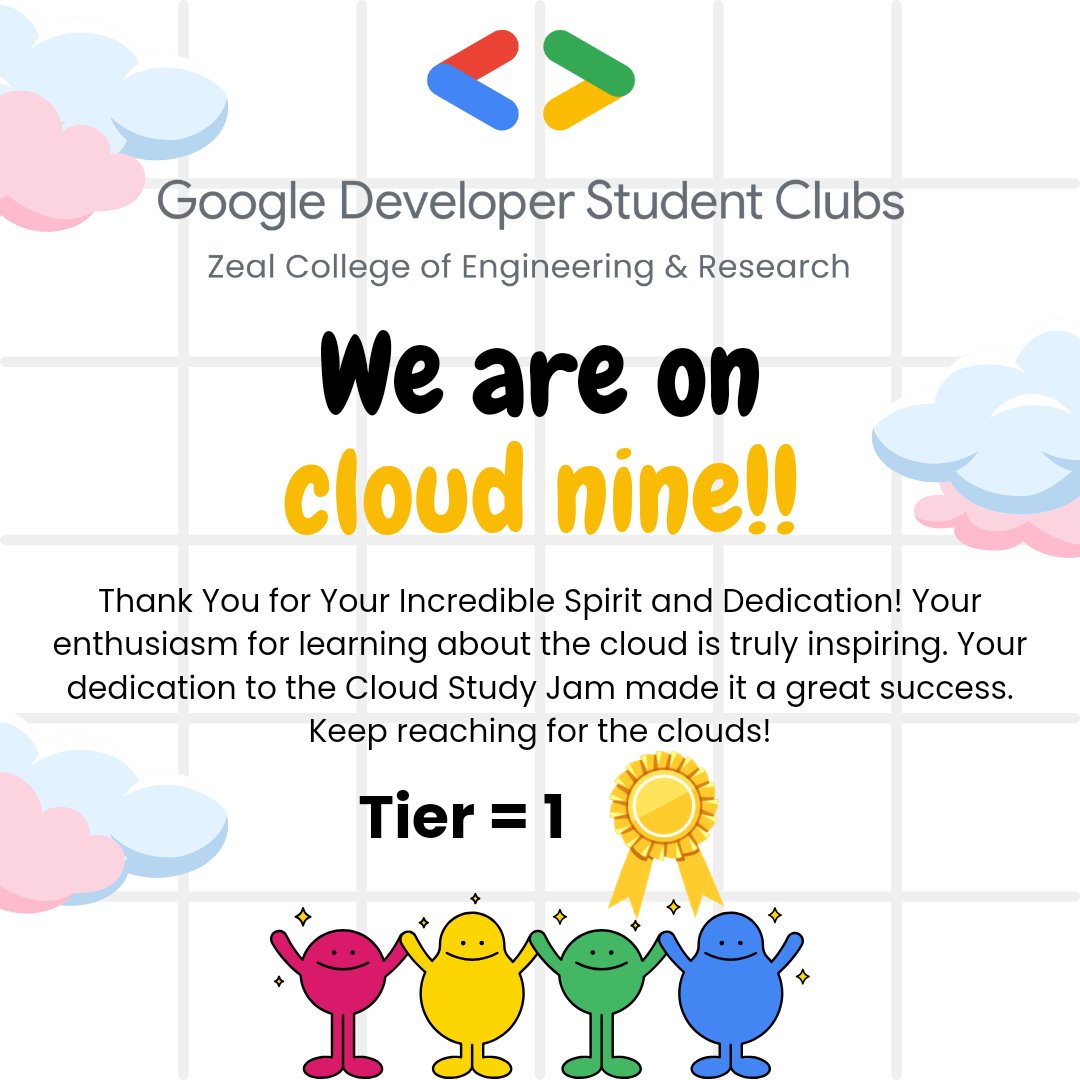 GDGOC_ZCOER's tweet photo. 🌟 Shoutout to all the amazing #participants,our incredible volunteers & the GDSC ZCOER team for turning our event into a GOLDen #success story!🥇🚀 Thank u for making it legendary! 🎉#EventGoldRush #cloudjam
Spl Thanks to Mr.@GiteshMahadik08
Poster Credits: @Va95791096Harsh https://t.co/AKQWUpvYT3