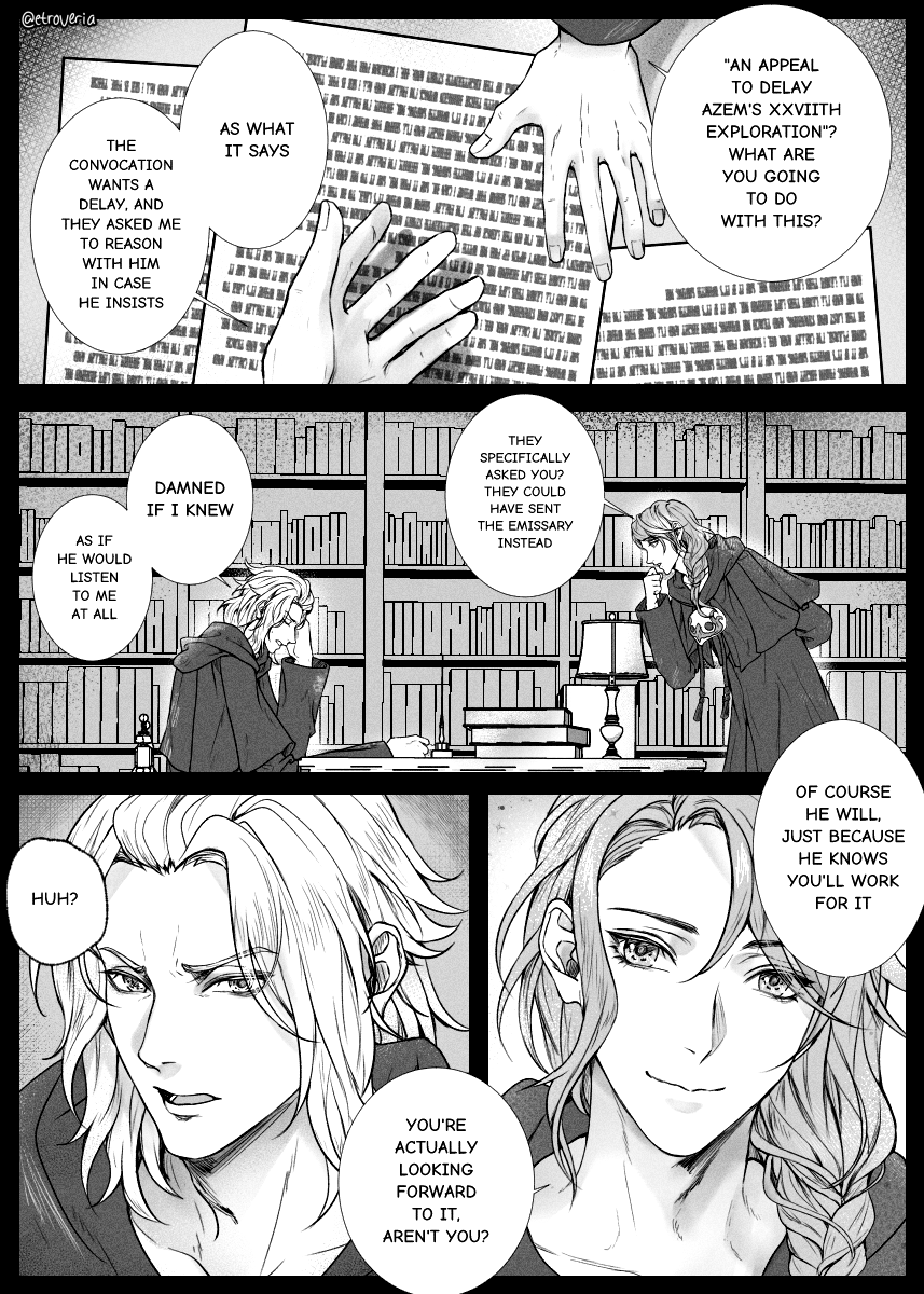 etroveria's tweet photo. days of youth
gen, emet-selch &amp; hythlodaeus &amp; azem
4 pages, right to left

#ffxivart #FF14イラスト https://t.co/kbjnJ9Iupi