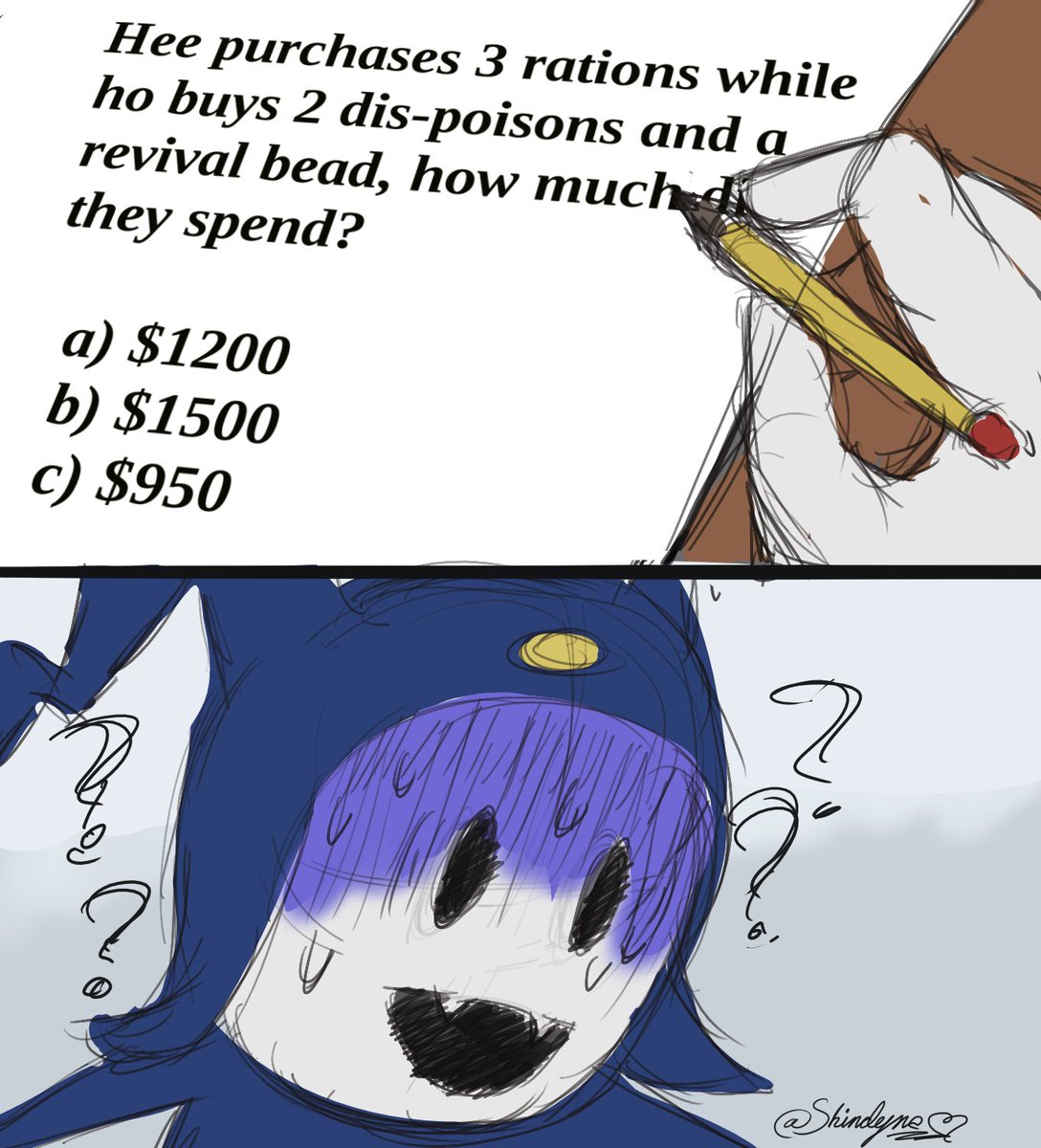 Shindyne's tweet photo. Day 13 - Exam
I couldn't post yesterday because I was busy but I WILL post every drawing so yeah
#AtlusArtober #AtlusFaithful https://t.co/qWiCe194zn