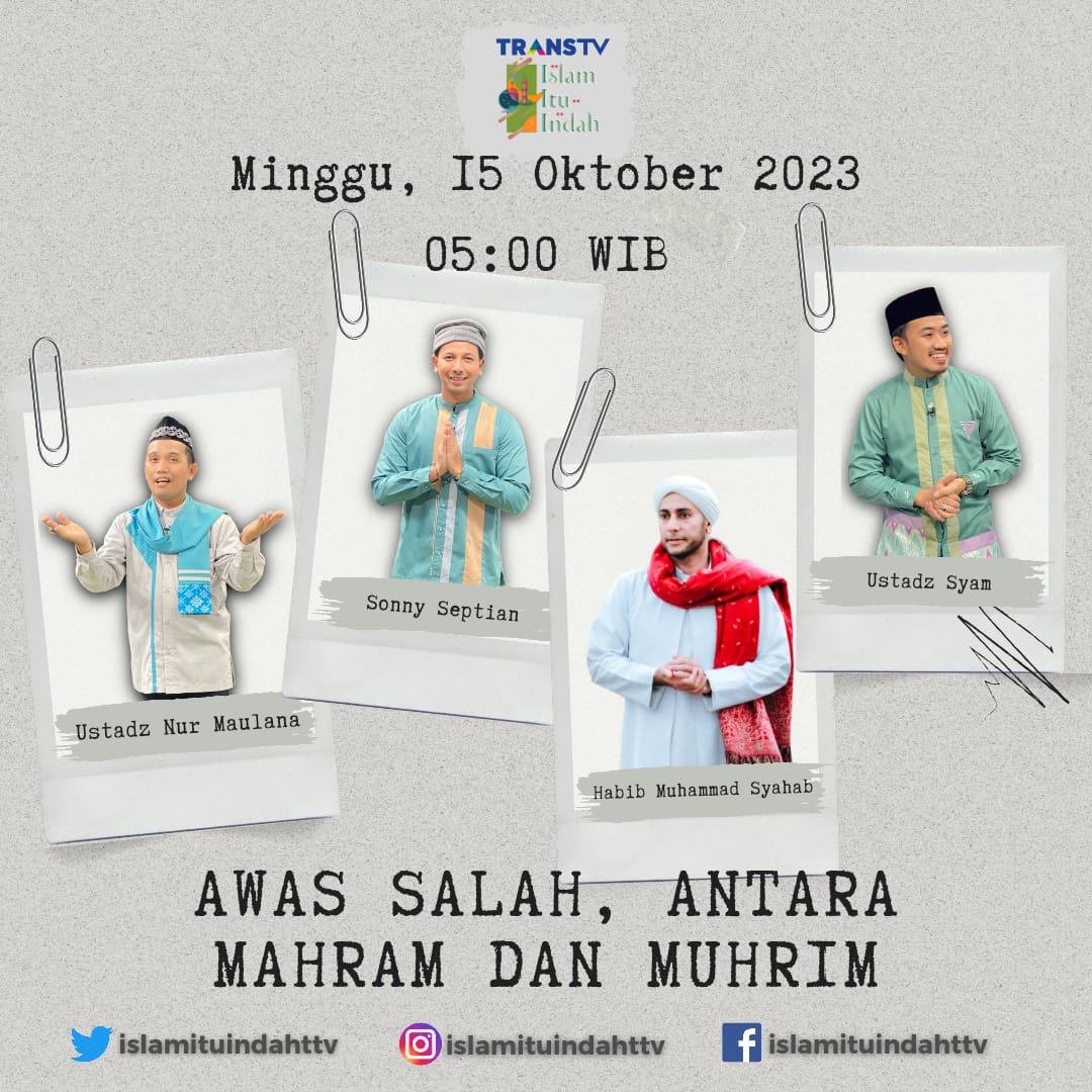Insyallah besok di bahas siapa aja mahram kita? Dan apakah bersentuhan dengan suami tdk membatalkan wudhu karena SUDAH mahram atau malah membatalkan? Bsk ya minggu 15 oktober 2023 jam 5.00 WIB