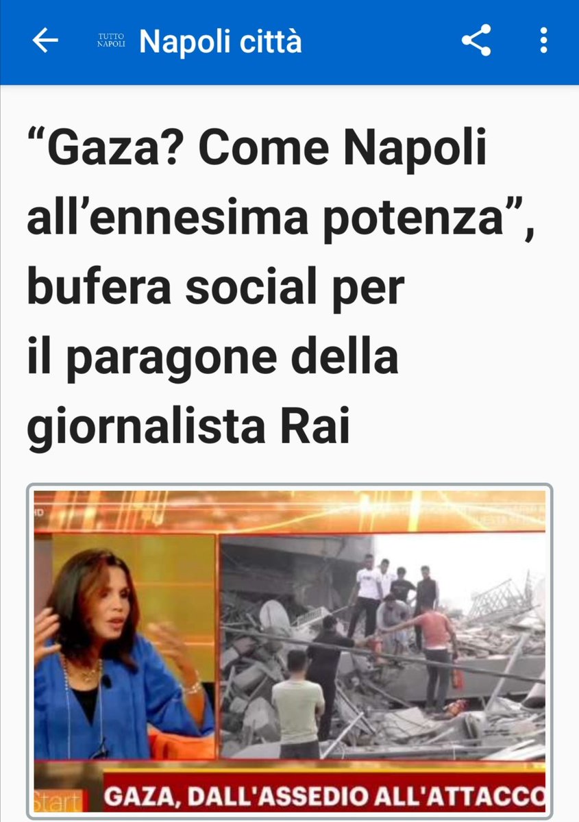 Cica7981's tweet photo. Trattasi di Maria Cuffaro che paragona un paese che sta attraversando un vero e proprio orrore a Napoli.
Vergognati!!! https://t.co/HNCK9HvYFl