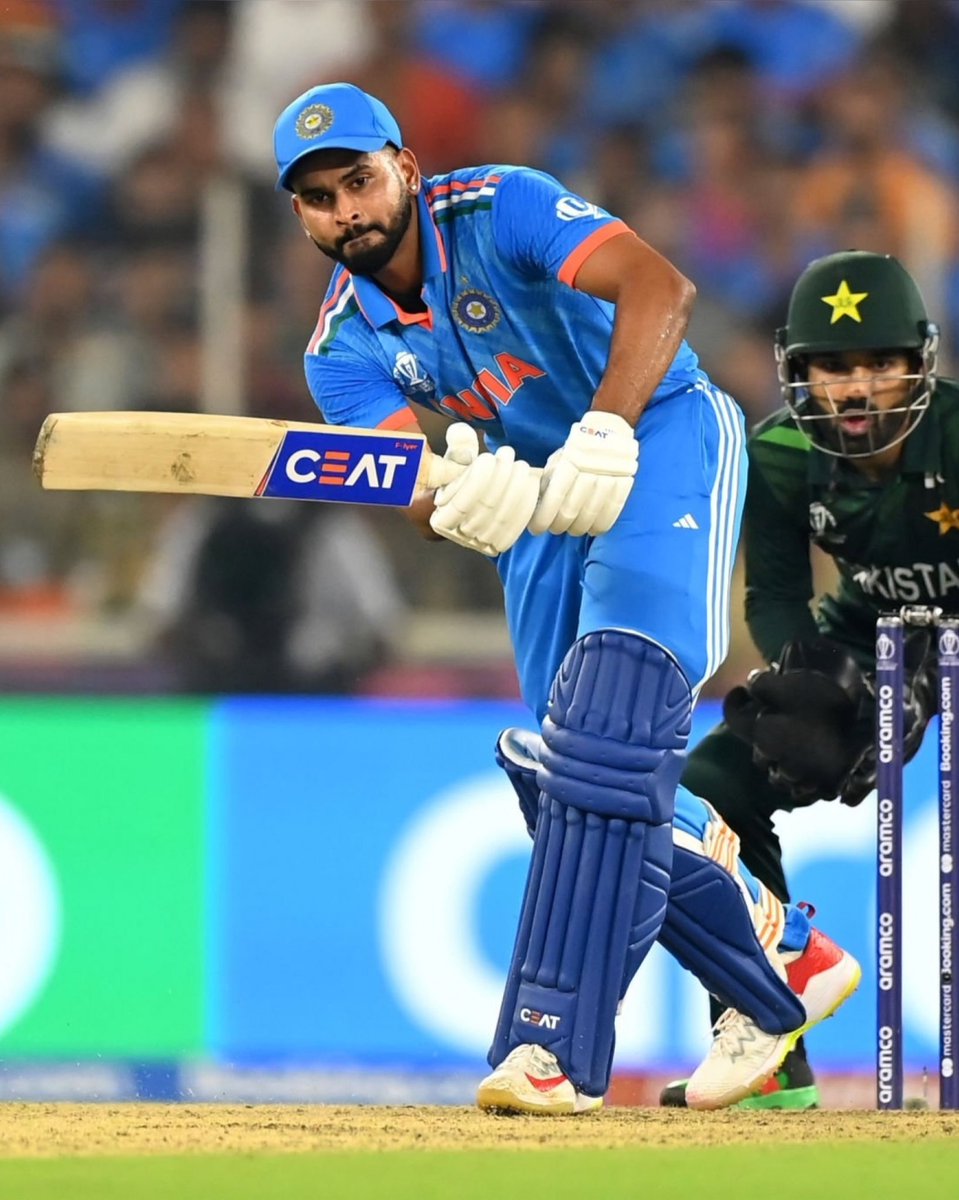 KKRiders's tweet photo. India’s number four and his score! 🔥

#AmiIndia #CWC23 #INDvPAK #ShreyasIyer https://t.co/vPHLKw6f2N