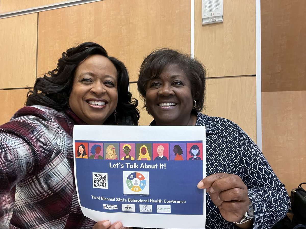 AnnHC_Champ4All's tweet photo. In-person professional learning has its perks ~ connection, live community partner vendors & selfies 🤳! Thank you to @CSDDoverHigh for opening your doors for the @DEDeptofEd Equity Summit & State Behavioral Health Conf.! #Equity #DEWholeChild #ProjectTHRIVE https://t.co/JwWu2LmJor