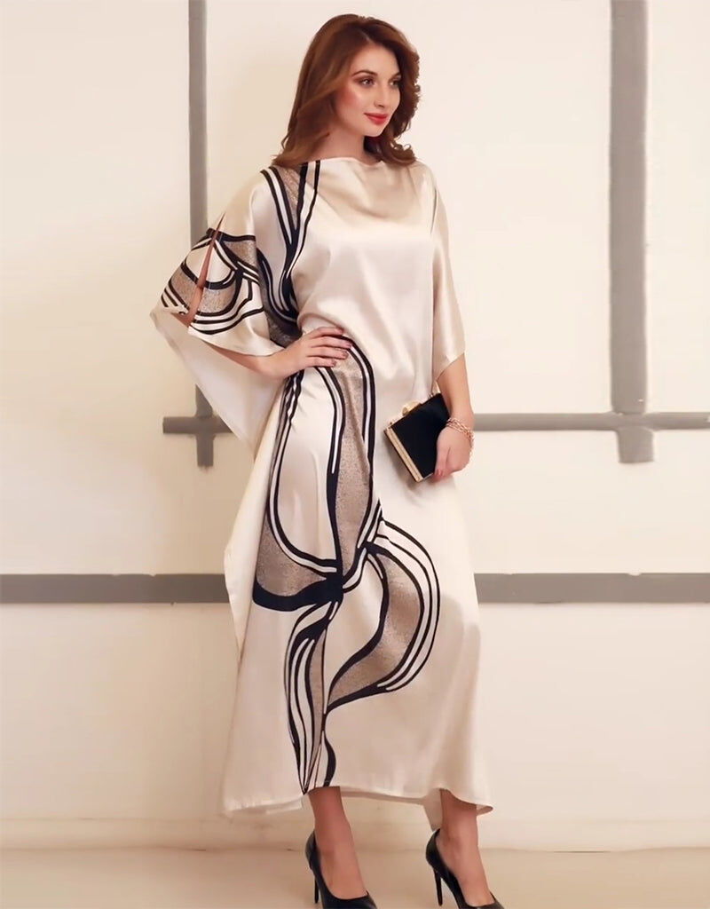 ✨ Step into luxury with our Cream Soft Satin Silk Gown! 💃✨ Elevate your fashion game with this exquisite piece.! 💖 

bit.ly/46Lyz2L 

#ArabicAttire #SatinSensation #FashionFaves #GownGoals #ElegantElegance