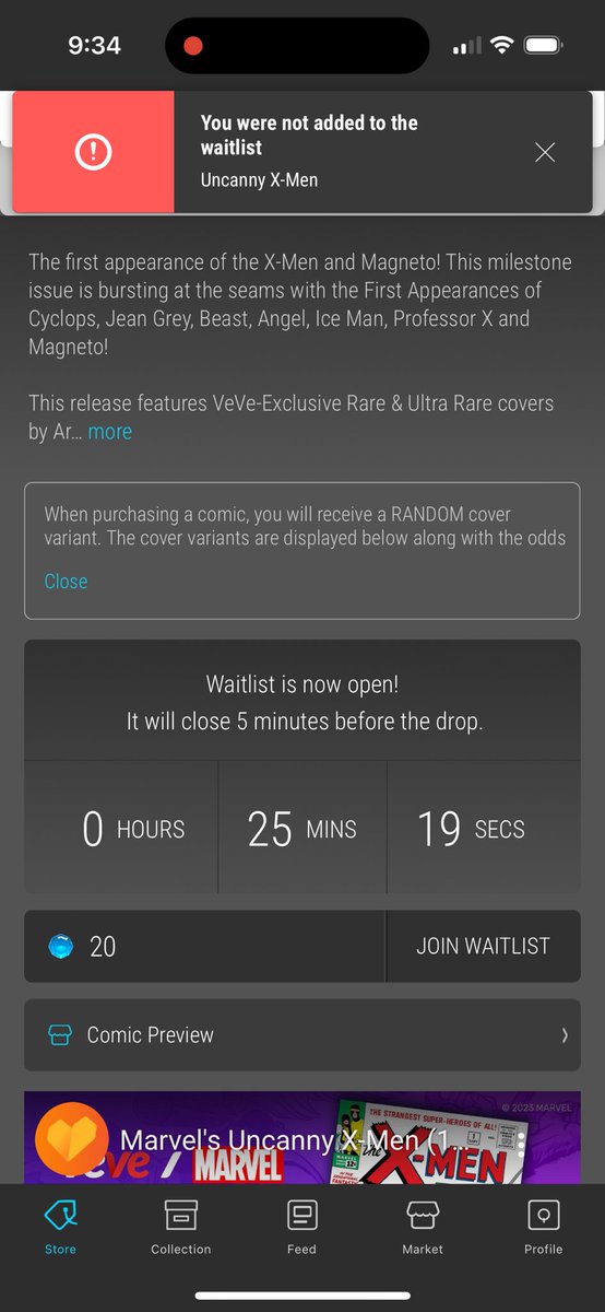 Veve dropped the ball again, it won’t allow you to join waitlist. #veve #vevefam <a href="/veve_official/">VeVe | Digital Collectibles</a> <a href="/DavidYuNZ/">David Yu ⭕️</a>