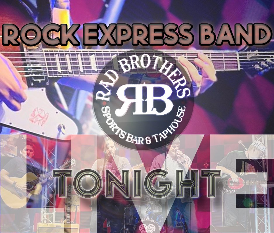 RockExpressBand's tweet photo. TONIGHT: We're thrilled to be back in Milton tonight at Rad Brothers Sports Bar and Tap House! @radbrothersbar 

We'll be covering all your favourite classic hits, so swing on by and dance the night away with us! 

📍 550 Ontario St. South, Milton.

See you tonight! 🤘🏻🎸🥁🎤🎵 https://t.co/GKBPOJeUOW