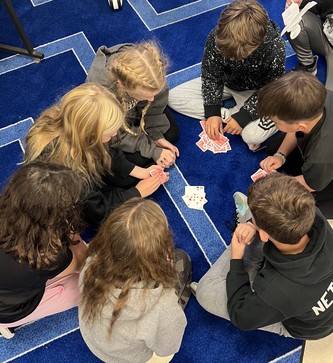 MelissaHorn97's tweet image. Indoor recess calls for a good game of cards!! #classroomfun
