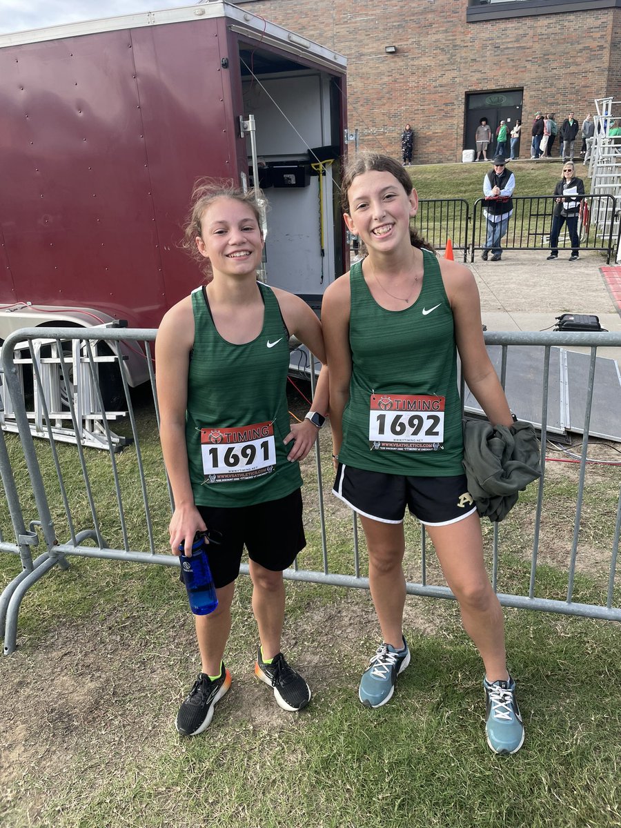 Proud of both of these young ladies! Last meet before conference and both crushed their PR’s!