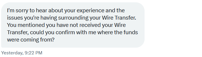 Mihirs202's tweet photo. @ScotiabankHelps Well this shows how 'BLINDLY' you guys operate.
I have never mentioned anything related not receiving wire. https://t.co/V3jtODtYYM