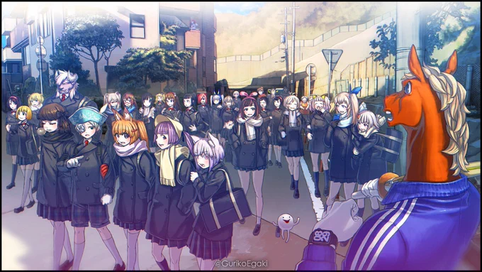 #とにかくワチャーッと集合してる絵を晒す見た人もやる 