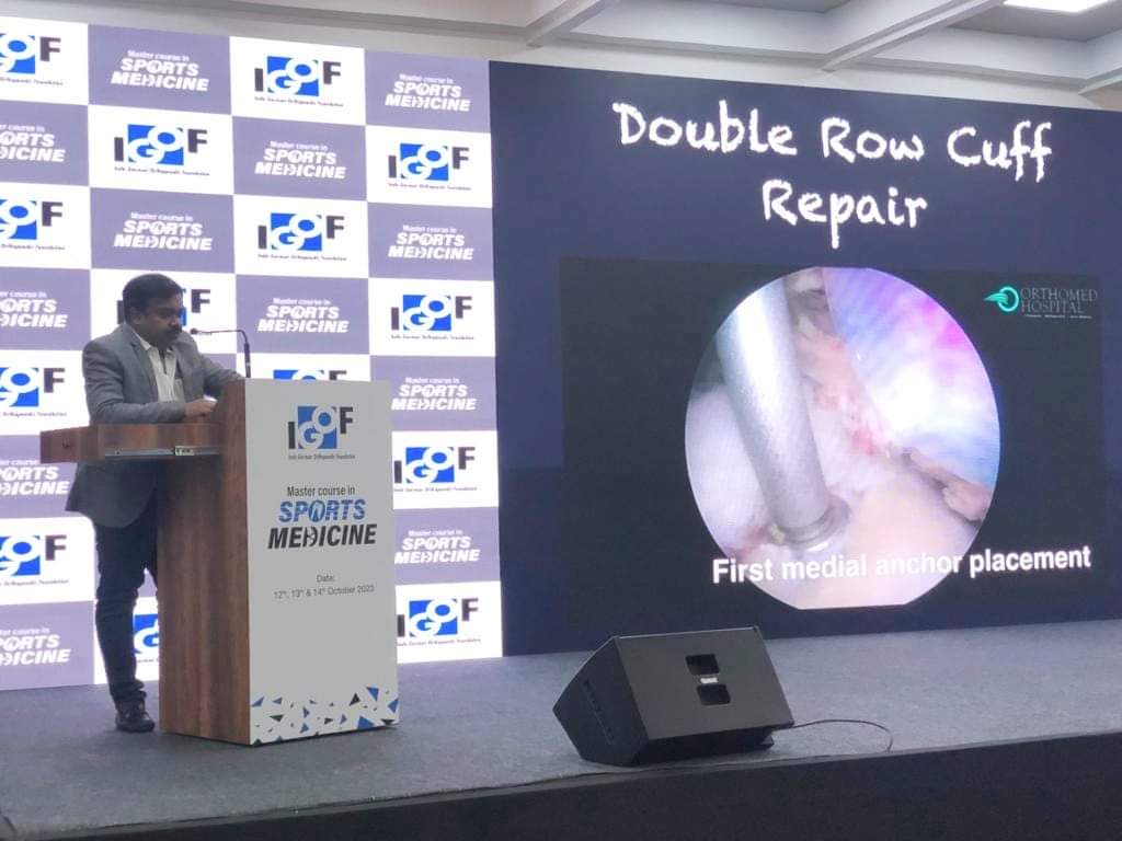 DrSubair_Khan's tweet photo. It was a great honour to present a session on "Multiligamentous injury ACL/PCL/MCL/medial meniscus root primary repair" and "Double Row Rotator Cuff Repair" at the esteemed #IGOF Indo-German Orthopaedic Foundation conference at MIOT on March 13 and 14. https://t.co/xYS1C127r1