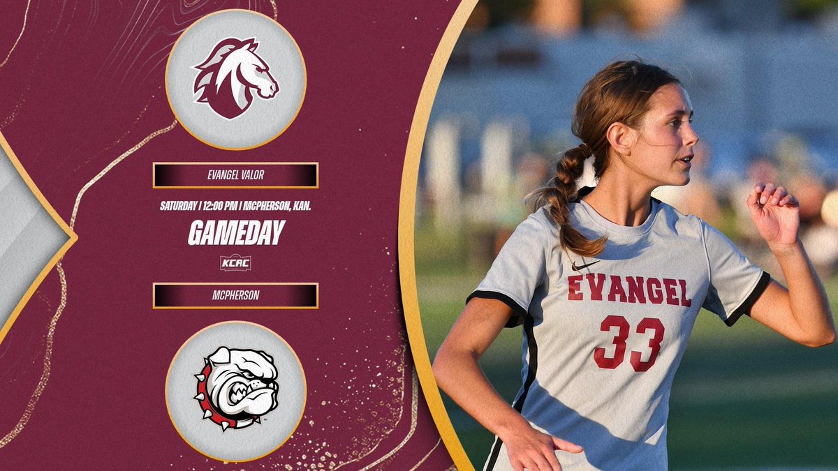 ️⚽️W &gt; GAMEDAY 

📍: McPherson, Kan.
🆚: McPherson
📊: euathletics.com/1k5
🖥: kcacnetwork.com/mcpherson
#OneValor
