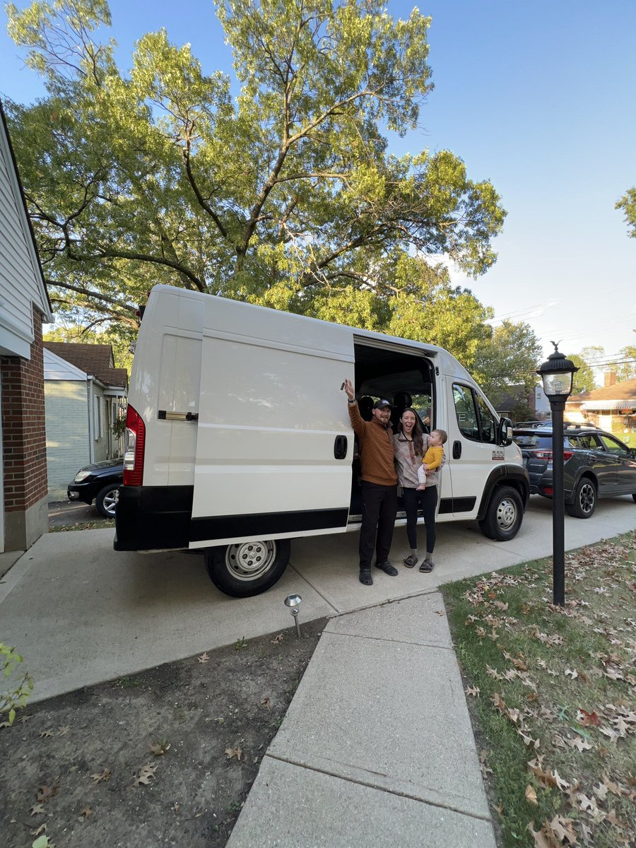 They_Adventure's tweet photo. Well…we BOUGHT A VAN! 🚐 The waiting is over, the dream is here! 🎉 Follow along for our next big project!! #vanlife #DIY #carcamping https://t.co/kXymMkdoPj