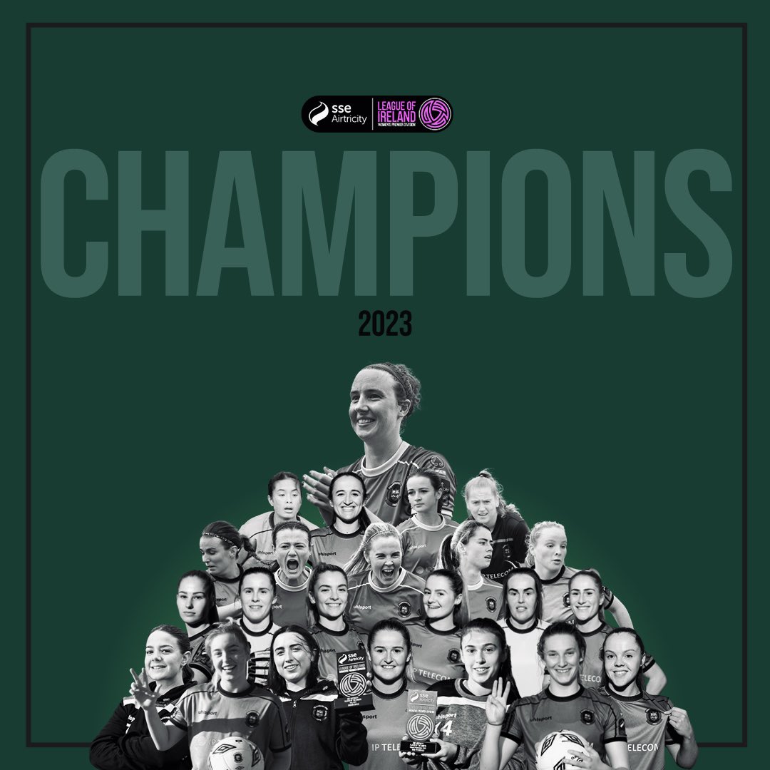 CHAMPIONS! 🏆🟢⚫️

The Peas have done it, your SSE Airtricity Women’s Premier Division 2023 winners!!!!