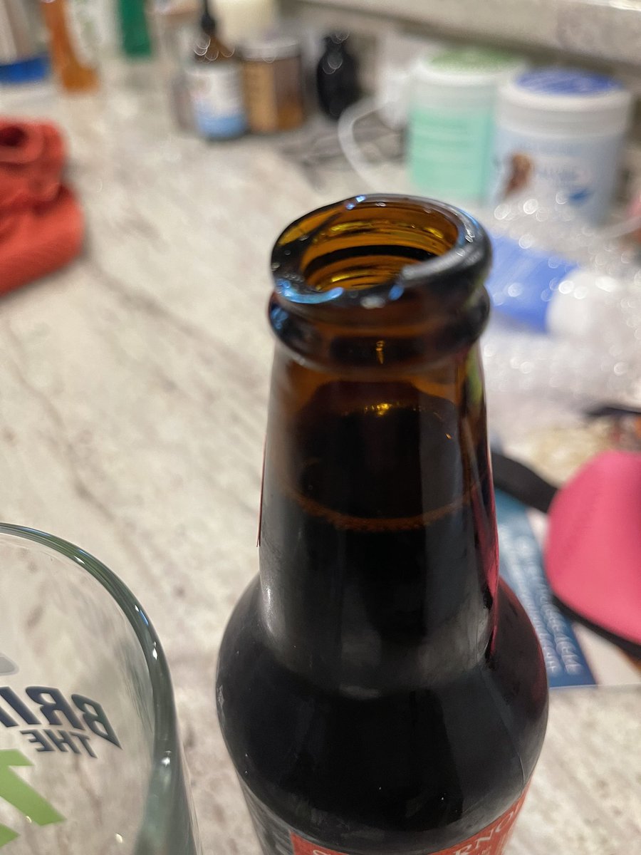 DaveShapdog's tweet photo. @SaintArnold Super bummed.  Was going to try this for first time and glass was broken under cap….guess it was not meant to be! https://t.co/FRByL9MPdx