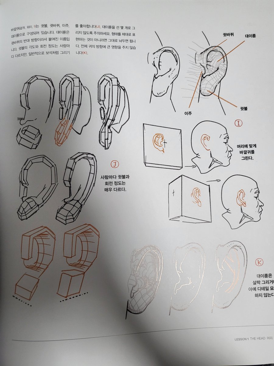 여러분은 귀나, 손발, 피부주름과 혈관등 세밀한 작은 부분까지도 도형화 해보신적이 있으신가요? 이책은 그 과정을 모두 보여줍니다. 많은 해부학과 드로잉 책을 보았지만, 이렇게까지 치밀하고 세세하게, 각부위를 근육 하나하나까지 챕터를 나눠 보여주는 책은 처음이라 정말 신선했습니다.