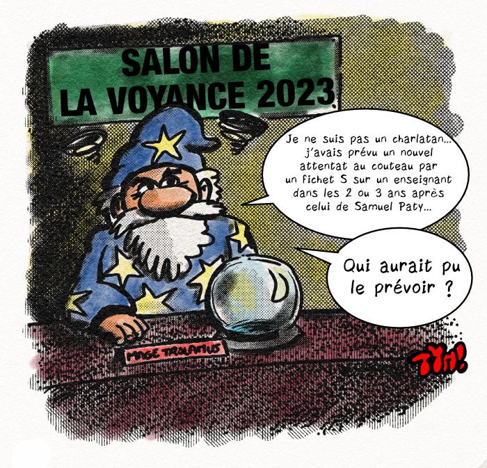 TymCartoon's tweet photo. Une pensée franchement ému pour Dominique Bernard le professeur de Arras victime tragique de la folie des hommes... pour ses amis, collègues et sa famille, difficile de croire que des types aussi dangereux peuvent circuler et vivre ici en France... https://t.co/WPEqTPRAFR