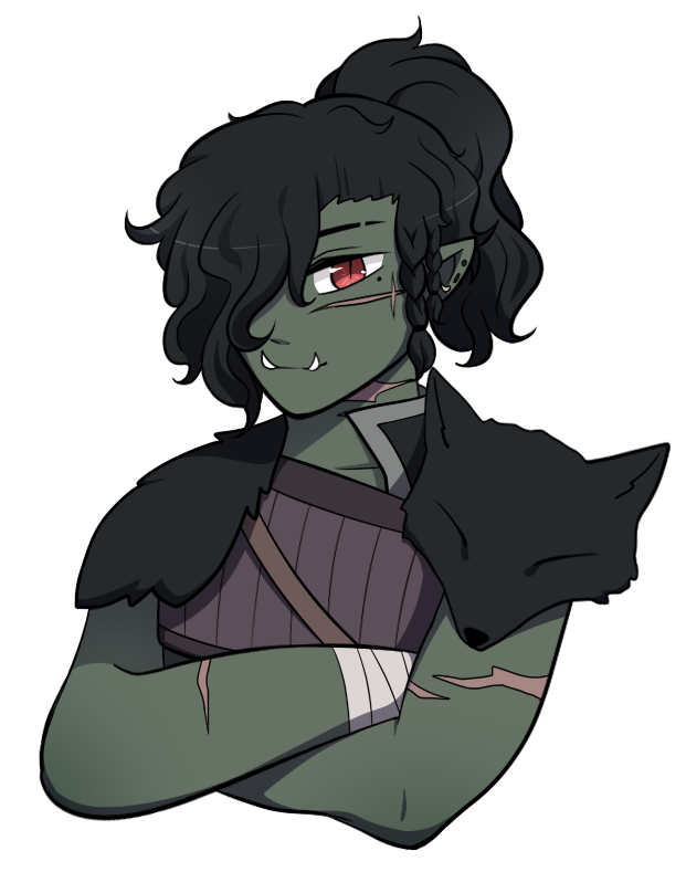 Suddenly realized I have tons of D&amp;D art I never posted-

So anyways, here are two of my current ttrpg chars, Cygnus the astral elf and Luxio the half-orc dhampir!