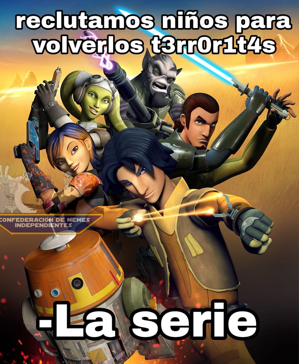 Ufff nunca lo había pensado así..  😅🤣🤣🤣🤣🤣🤣🤣🤣🤣🤣🤣🤣🤣
#Rebels #EzraBridger #SabineWren #HeraSyndulla #chopperDroid #Zeb #KananJarrus