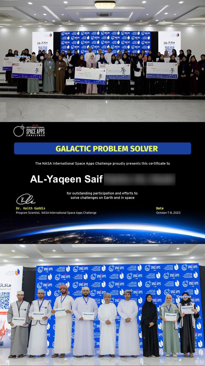 _9all2's tweet image. NASA Space Apps Hackathon
حقق فريقـنا Tensor جائزة أفضل مشروع عن فئة إحداث ثورة في المعايير التقنية باستخدام الذكاء الاصطناعي🛰️ .
#hackthon 
#NASA