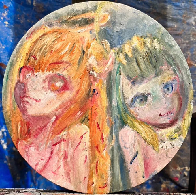 #桐生コ個展4 まで残り6日 ②  オリココ アニャココ Don't stop being yourself(カリココ)                                                            イナココ  ※桐生コ個展4で飾る絵のみです。 買い手の方から送られて来る絵は除いております