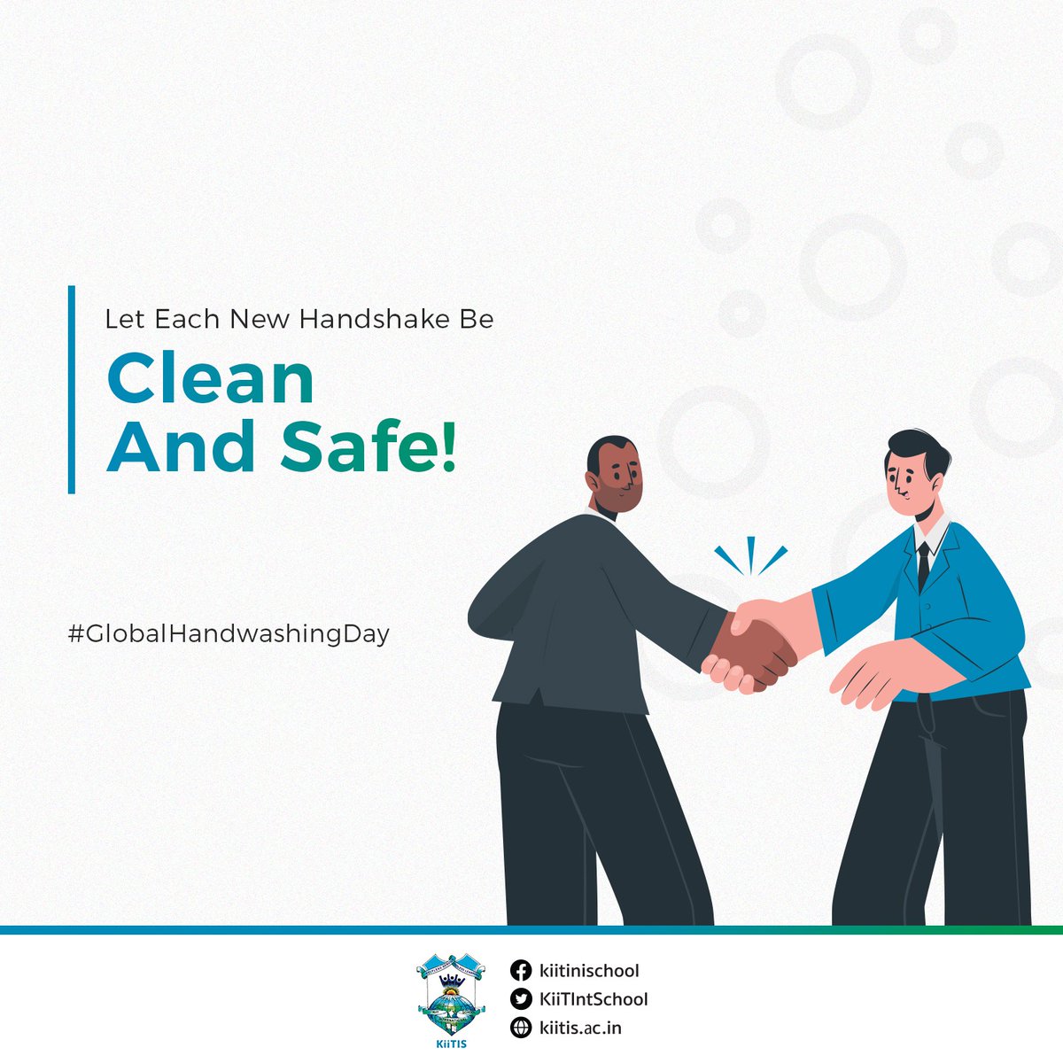 KiiTIntSchool's tweet photo. School's where we begin the maximum number of new friendships with numerous handshakes. Ensure that each beginning happens to be germfree!
#GlobalHandwashing #Germfree #KiiTIS https://t.co/5vDtSVFhnD