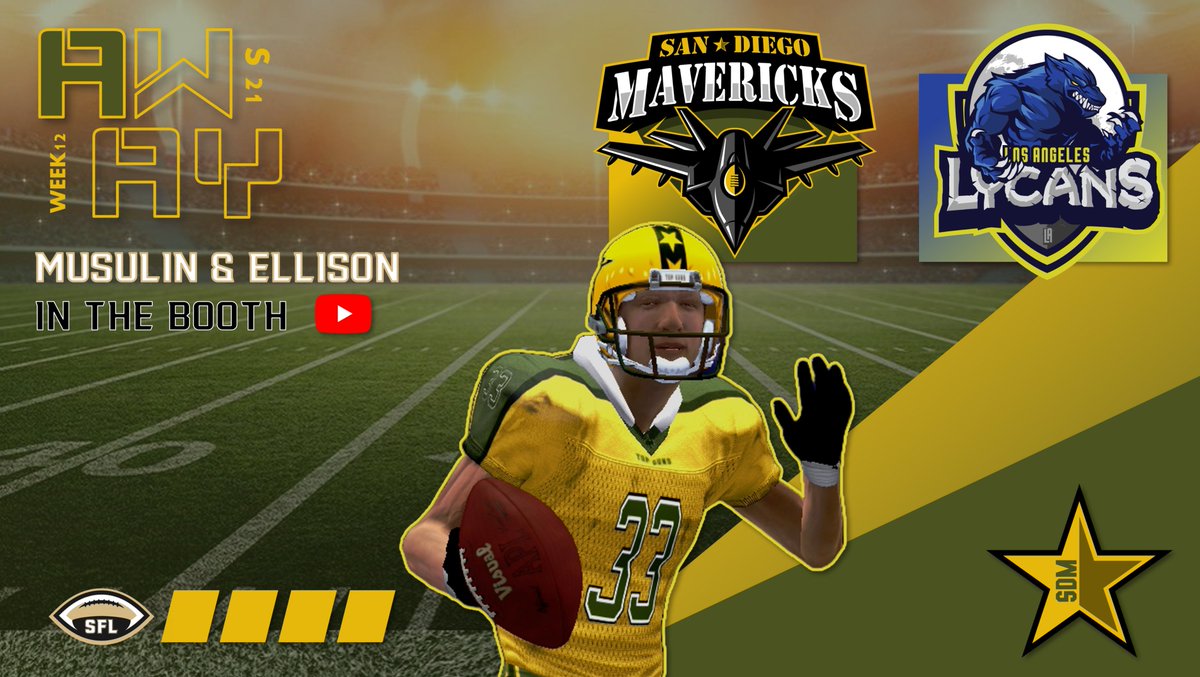 In a game with playoff implications, we take a short trip north on I-5 to take on the <a href="/SFL_Lycans/">Los Angeles Lycans</a> today at 6:30 PM ET. youtube.com/live/oUeAz9S0i… <a href="/simulationfl/">Simulation Football League</a>