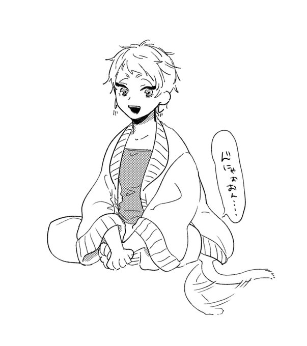 今朝、寮長のニットと同じのきて座ってたら、猫ちゃんがお尻の撓みのところに寒がってはいってきた
