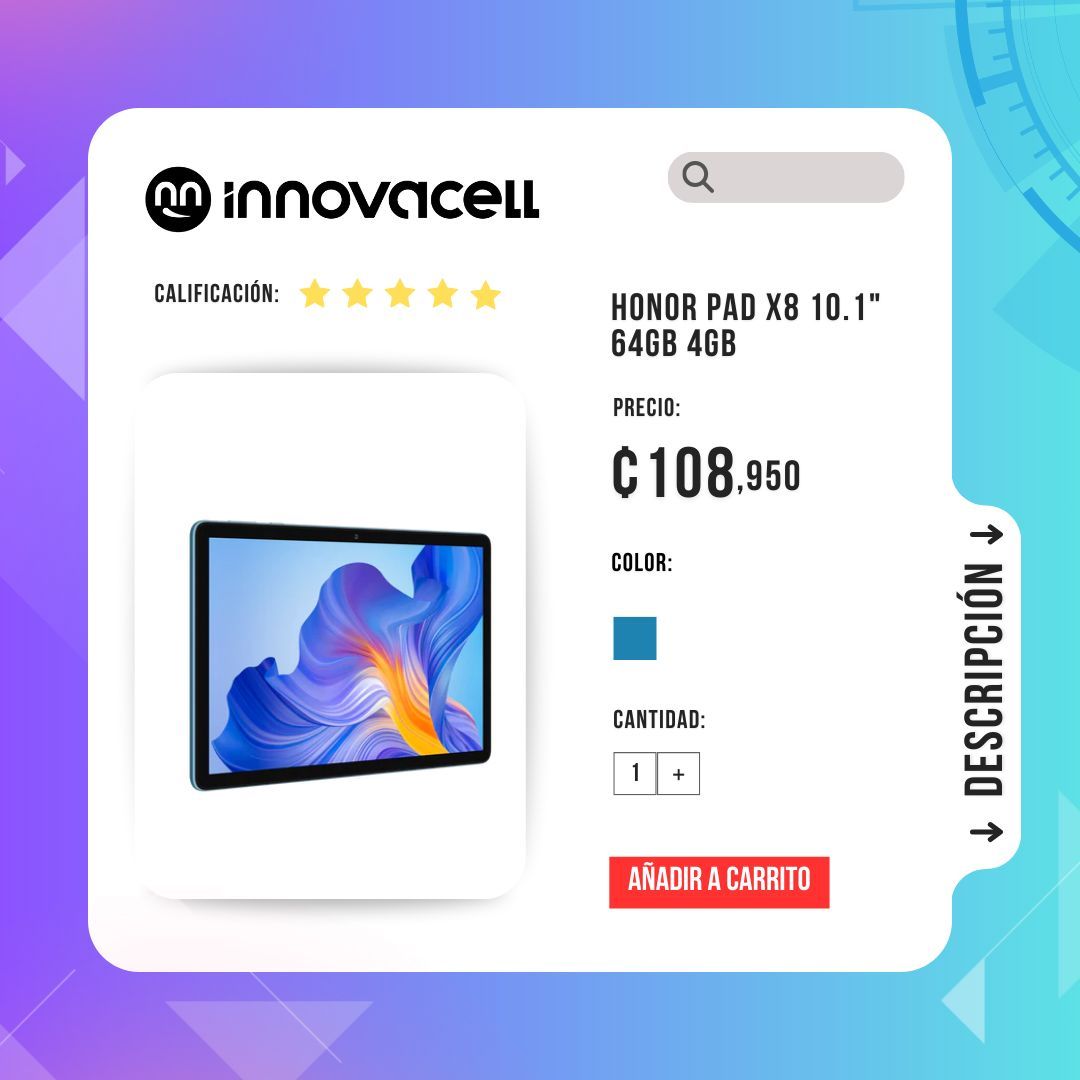 innovacell's tweet photo. HONOR Pad X8 10.1" 64Gb

🏆¡Tú tienda en línea desde 2002!

💸 ¡Tasa 0 6 meses con Credomatic!
🌟 ¡Hasta 12 meses 0% con Credix!
🔥 ¡Hasta 36 meses con Emma Pay!

¡No esperes más, consigue el tuyo hoy! 🌟
🌐 https://t.co/jSRqi4PMjM
📲 https://t.co/U7aRIaE784 https://t.co/R5xSj60XTS