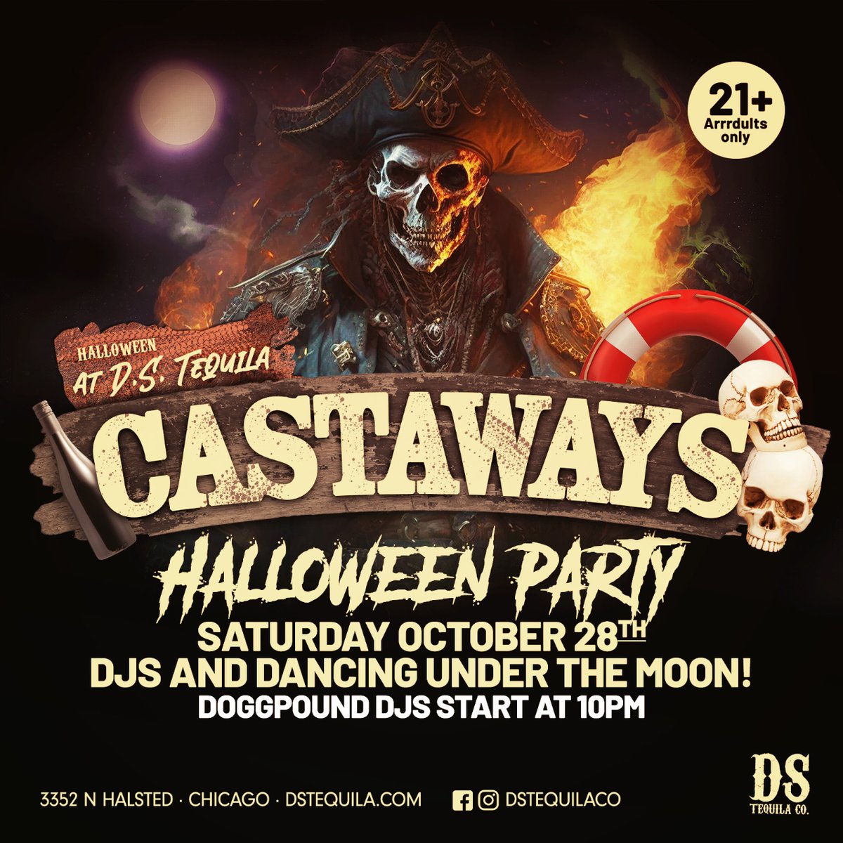 Save the date! 🎃 Join us for our big Halloween party! Doggpound DJS start at 10PM.