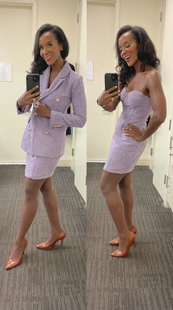 TaRhondaThomas's tweet photo. Remember the @Barbie doll with the outfit that could go from a suit to a cocktail dress? 💜 

#OOTD #Saturday #WorkingOnTheWeekend https://t.co/J4GAu3p2a2