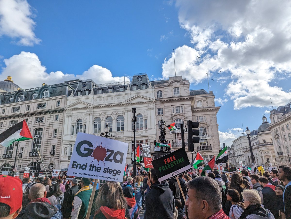 screenonscreen's tweet photo. Proud to have helped carry the Palestinian flag through Central London today to call for freedom, justice and peace for Palestine and its citizens #Palestine https://t.co/0JuVHO2GJ5