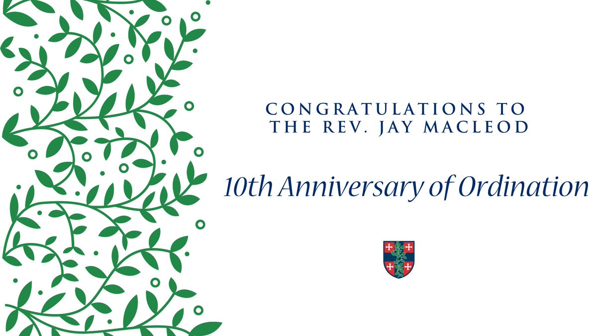 NHEpiscopal's tweet photo. Congratulations to the Rev. Jay MacLeod on the 10th Anniversary of his Ordination to the Priesthood! God bless you and all you have achieved and will continue to achieve.

#episcopalchurch #episcopal #ordinationanniversary https://t.co/XY6uAZccSz