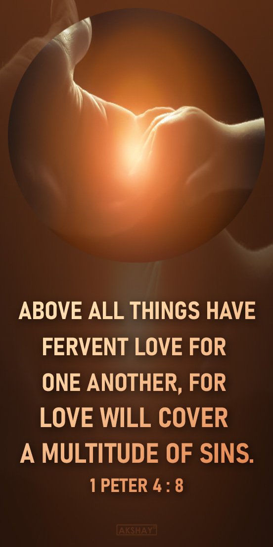 BIBLEMOVIES1's tweet photo. Above all things have
fervent love for one another, 
for "love will cover a 
multitude of sins."
1 Peter 4 : 8 https://t.co/hkYf6ha6GC