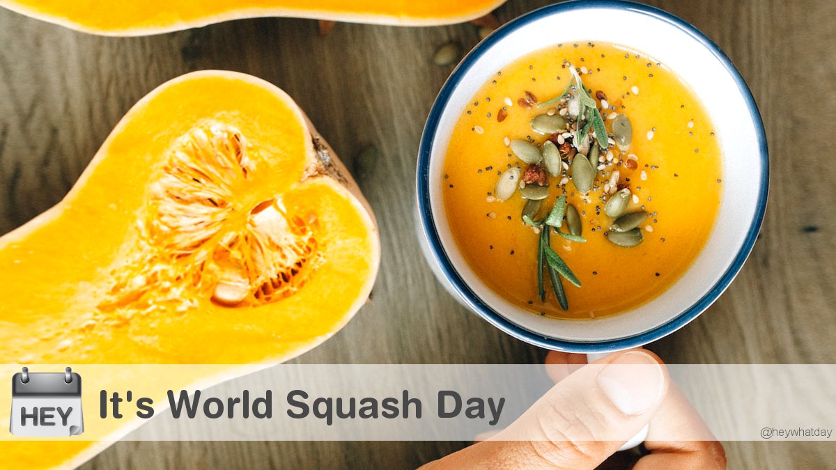 HeyWhatDay's tweet photo. It's World Squash Day!
#WorldSquashDay #SquashDay #Squash https://t.co/bbYKju3tSy