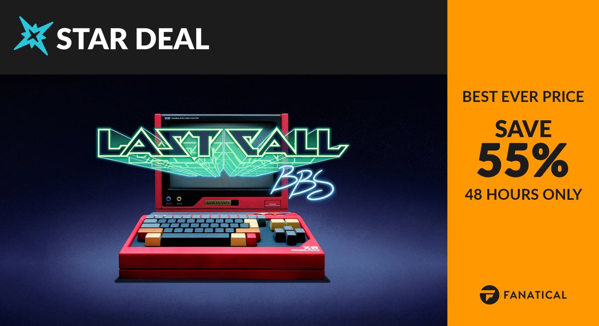 Fanatical's tweet photo. โญ You can now get #LastCallBBS at a 55% discount! If you don't know, this Overwhelmingly Positive title by Zachtronics is chock-full of puzzles and retroness! Find it here: https://t.co/IA7tXLa6Vc
#gamedeal #discount https://t.co/REESrshGc1