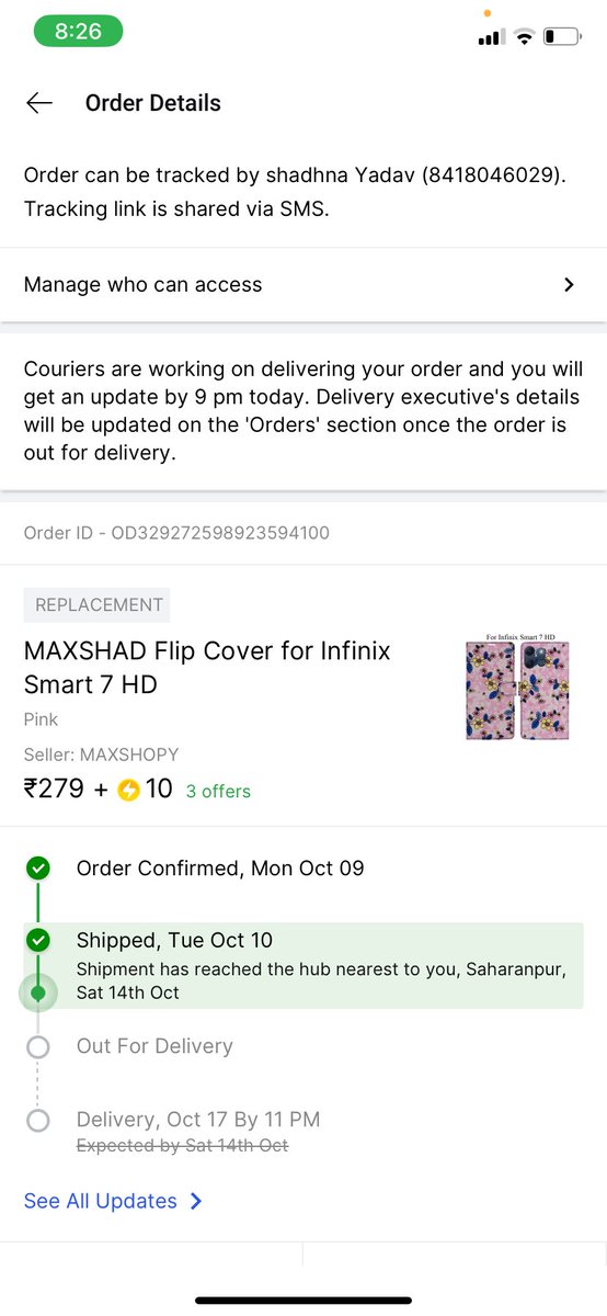 ARUNKRYADAV1's tweet photo. My  Dear @Flipkart  can you resolve this issue kyo ki iski Delivery 2 October ko hona tha or aaj 13 October ho gya hai phle apne khud Cancel and replacement kiya without my permission so i really face trouble with that So now what can i do and how can youhelp me i share images https://t.co/rsKrOJvqjU