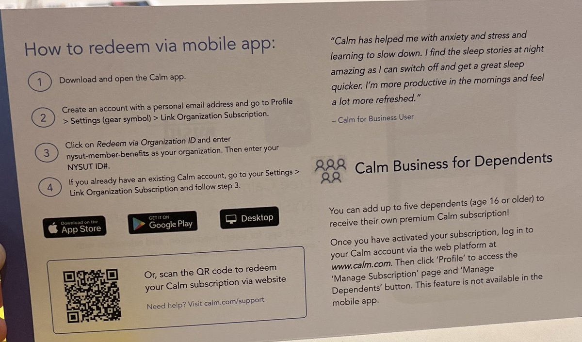 For all active @nysut members… the CALM App is available free of charge. @NYSUTStreasurer explains how members can access this benefit.