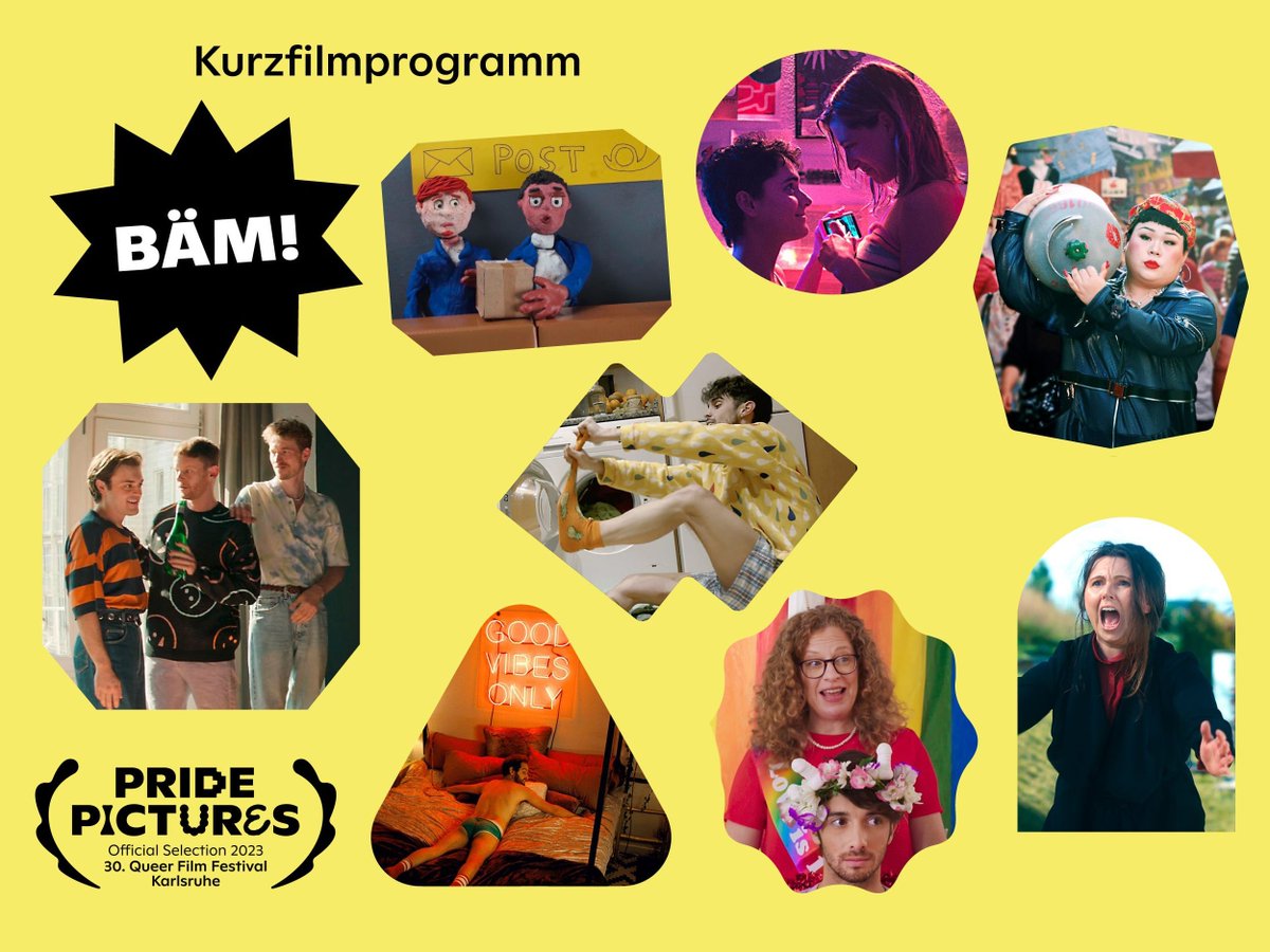 SO|29.10.|20:30 Uhr: Kurzfilmprogramm BÄM! – Wir mögen es laut und knallig, vor allem beim Nagellack. Aber wenn die eigene Mutter Pimmelchen auf der Geburtstagstorte serviert, hört der Spaß auf, oder? In diesem Programm wird Bunt- und Weißwäsche gewaschen. #PridePicturesKarlsruhe