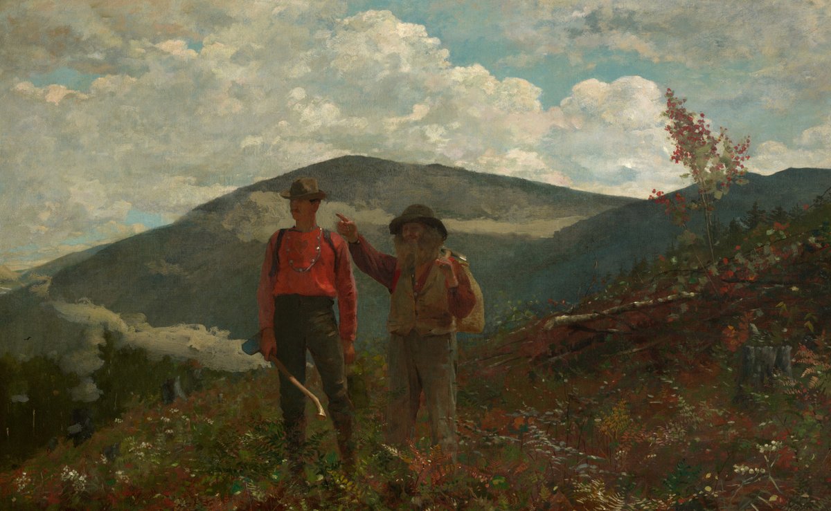 the_clark's tweet image. It's a spectacular autumn day #intheBerkshires—we imagine it might have been just such a day when Winslow Homer painted "Two Guides" while on an autumn visit to the Adirondacks.