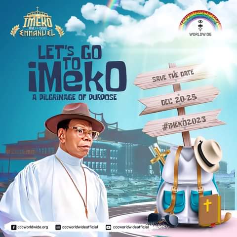 It's About Time. Let's Go To #Imeko2023
Are you ready?
20th-25th December.

.
.

#ImekoEmmanuel3 #ImekoPilgrimage #ImekoAnnualConvocation #CCCWorldwideOfficial #Omocele #celestialchurchofchrist #CCCWorldwide