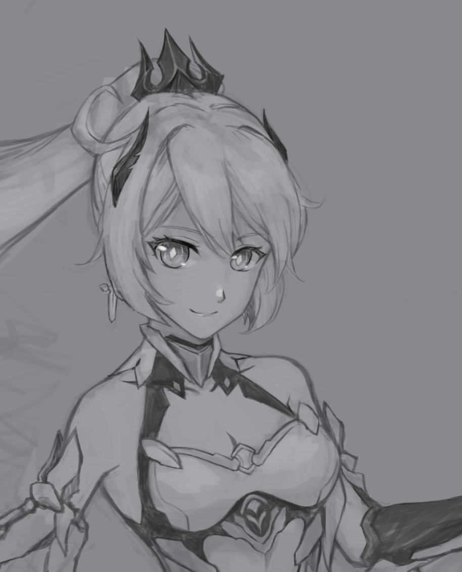 琪亚娜 「絵もぼちぼち進みました。色塗りで台無しにならんようにがんばる 」|mito@不滅モデラーのイラスト