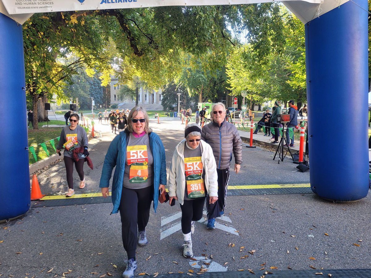 HealthHumanSci's tweet photo. @csuhes Dean Lise Youngblade crossing the finish line for the @csuhes Homecoming 5k on the beautiful #CSUOval 👏

#ColoradoState #CSUHomecoming https://t.co/ZNOMu8Pant