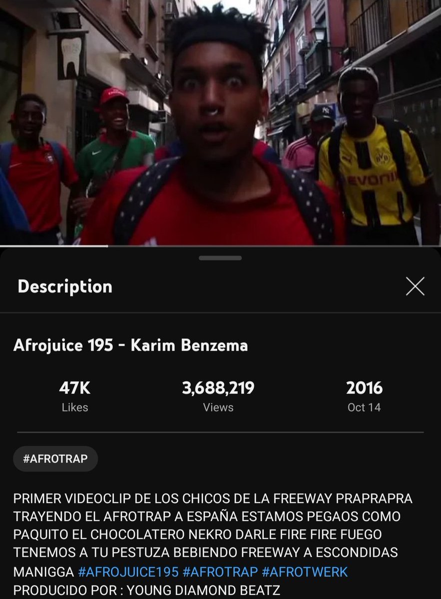 trvpspain's tweet photo. Hoy hace 7 años salió "Karim Benzema", de @Afrojuice195.
https://t.co/Q2BOoh3n98 https://t.co/VvrpaufHNB