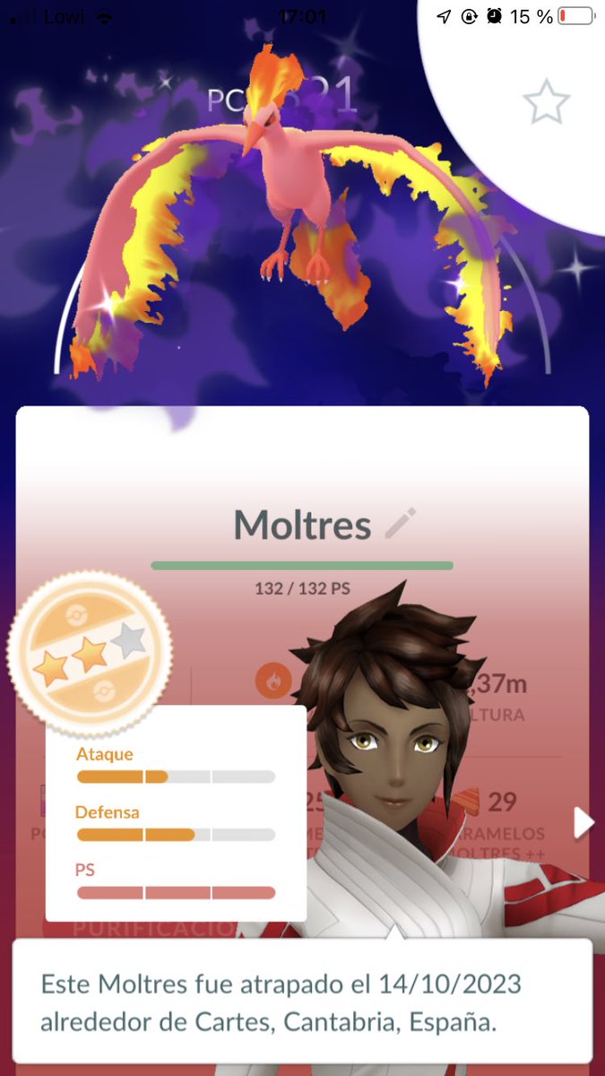 SofiissPoGo's tweet photo. No es perfecto pero es shiny 🥹 @RaulGLPoGo 🫶🏼✨

#PokemonGO #PokemonGOApp #ShinyPokemon #ShadowMoltres #PokemonGOfriends https://t.co/MLx5yhvMdh