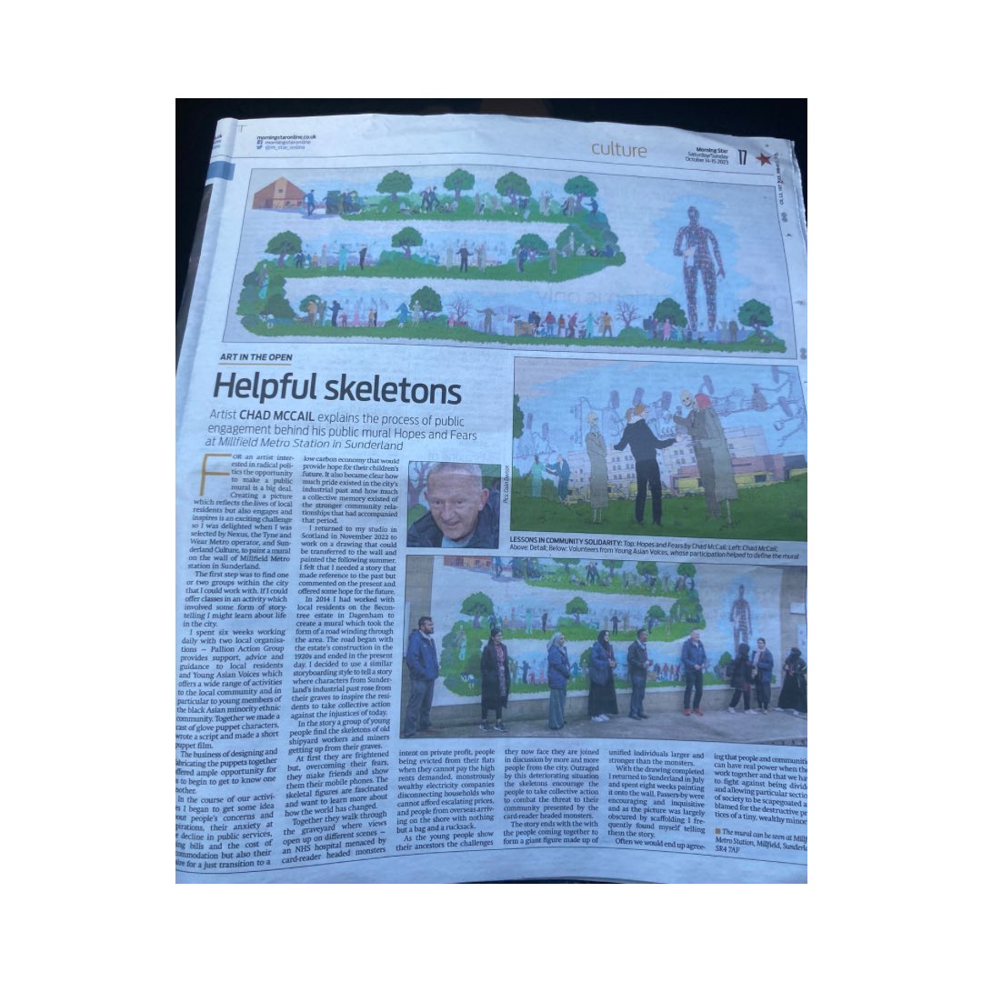Chad McCail (@chadmccail) on Twitter photo Thank you to the Morning Star for publishing an article on the mural. With <a href="/YAV_Sunderland/">YAV</a> <a href="/SundCulture/">Sunderland Culture</a> <a href="/NGC_GlassCentre/">NationalGlassCentre</a> Thank you to the Morning Star for publishing an article on the mural. With <a href="/YAV_Sunderland/">YAV</a> <a href="/SundCulture/">Sunderland Culture</a> <a href="/NGC_GlassCentre/">NationalGlassCentre</a>